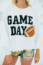 Load image into Gallery viewer, GAME DAY Round Neck Long Sleeve Sweatshirt
