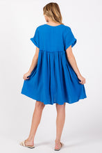 Load image into Gallery viewer, SAGE + FIG Button Up short Sleeve Dress
