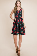 Load image into Gallery viewer, BOMBOM Floral Ruched Tank Dress
