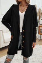 Load image into Gallery viewer, Devine Button Up Long Sleeve Hooded Cardigan
