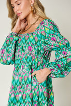 Load image into Gallery viewer, Double Take Full Size Printed Long Sleeve Dress
