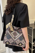 Load image into Gallery viewer, Braided Strap Polyester Tote Bag
