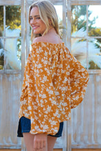 Load image into Gallery viewer, Hailey &amp; Co Floral Off-Shoulder Balloon Sleeve Blouse
