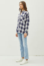 Load image into Gallery viewer, Be Cool Plaid Flannel Button Down Shirt with Chest Pocket
