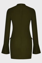 Load image into Gallery viewer, Mock Neck Long Sleeve Mini Dress
