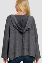 Load image into Gallery viewer, Zenana Brushed Hacci Exposed Seam Hoodie
