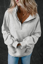 Load image into Gallery viewer, Half Zip Long Sleeve Sweatshirt
