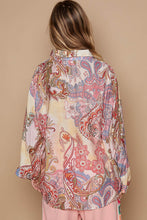 Load image into Gallery viewer, POL Button-Down Long Sleeve Paisley Print Shirt

