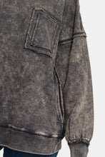 Load image into Gallery viewer, Zenana Exposed Seam Round Neck Dropped Shoulder Sweatshirt
