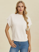 Load image into Gallery viewer, Double Take Full Size Mock Neck Short Sleeve Sweater

