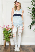 Load image into Gallery viewer, Celeste Full Size Color Block Bow Knot Tank

