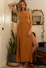 Load image into Gallery viewer, POL Sleeveless Back Zipper Front Slit Maxi Dress
