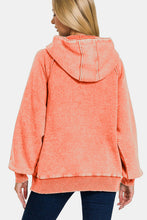 Load image into Gallery viewer, Zenana Acid Wash Fleece Kangaroo Hoodie
