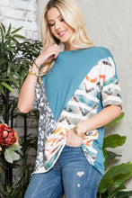 Load image into Gallery viewer, Celeste Full Size Color Block Short Sleeve T-Shirt
