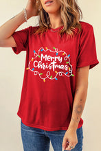 Load image into Gallery viewer, MERRY CHRISTMAS Round Neck Short Sleeve T-Shirt
