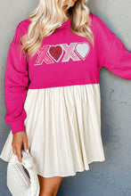 Load image into Gallery viewer, XOXO Sequin Heart Long Sleeve Dress
