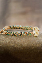 Load image into Gallery viewer, Handmade Tree Shape Beaded Copper Bracelet
