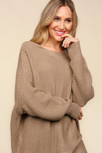 Load image into Gallery viewer, Haptics Full Size Side Slit Texture Asymmetric Sweater
