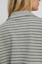 Load image into Gallery viewer, Umgee Striped Half Zip Short Sleeve Sweatshirt
