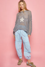 Load image into Gallery viewer, POL Star Patch Long Sleeve Knit Cover Up
