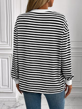 Load image into Gallery viewer, Ivy Lane Striped Round Neck Long Sleeve Sweatshirt
