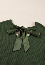 Load image into Gallery viewer, Tied Back V-Neck Long Sleeve Sweater
