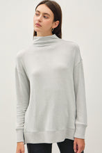 Load image into Gallery viewer, Be Cool Side Slit Mock Neck Long Sleeve Tunic Top
