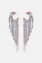 Load image into Gallery viewer, Fringed Rhinestone Zinc Alloy Dangle Earrings
