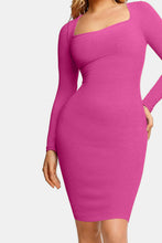 Load image into Gallery viewer, Basic Bae Full Size Built-In Shapewear Square Neck Long Sleeve Dress
