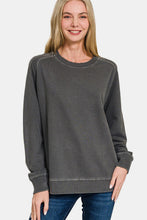 Load image into Gallery viewer, Zenana Full Size Pigment Dyed French Terry Sweatshirt
