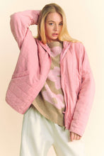 Load image into Gallery viewer, Davi &amp; Dani Quilted Zip Up Dropped Shoulder Jacket
