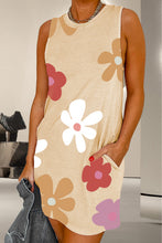 Load image into Gallery viewer, Pocketed Printed Round Neck Tank Dress
