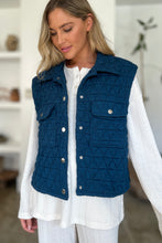 Load image into Gallery viewer, Double Take Full Size Pocketed Texture Snap Down Vest Coat
