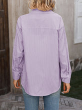 Load image into Gallery viewer, Striped Button Up Long Sleeve Shirt
