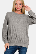 Load image into Gallery viewer, Zenana Full Size Melange Round Neck Top
