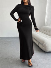Load image into Gallery viewer, Devine Ruched Long Sleeve Maxi Dress

