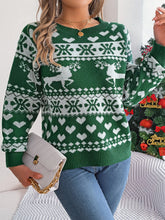 Load image into Gallery viewer, Christmas Element Round Neck Long Sleeve Sweater
