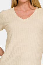 Load image into Gallery viewer, Zenana Ribbed Short Sleeve T-Shirt

