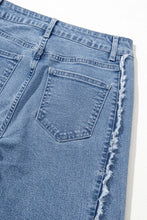 Load image into Gallery viewer, Raw Hem Wide Leg Jeans with Pockets
