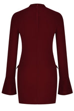 Load image into Gallery viewer, Mock Neck Long Sleeve Mini Dress
