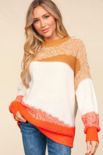 Load image into Gallery viewer, Haptics Color Block Long Sleeve Sweater
