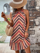 Load image into Gallery viewer, Striped Grecian Neck Dress
