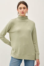 Load image into Gallery viewer, Be Cool Side Slit Mock Neck Long Sleeve Tunic Top
