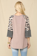 Load image into Gallery viewer, Celeste Full Size Color Block Printed Round Neck T-Shirt
