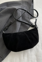 Load image into Gallery viewer, Suede Croissant Shape Shoulder Bag
