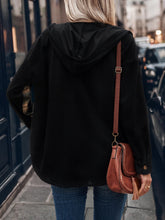 Load image into Gallery viewer, Pocketed Plaid Button Down Hooded Shacket
