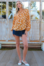 Load image into Gallery viewer, Hailey &amp; Co Floral Off-Shoulder Balloon Sleeve Blouse
