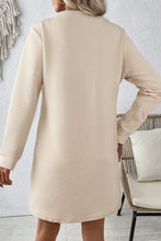 Load image into Gallery viewer, Textured Round Neck Long Sleeve Mini Dress
