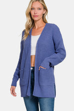 Load image into Gallery viewer, Zenana Waffle Open Front Sweater Cardigan
