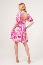 Load image into Gallery viewer, And The Why Color Block Puff Sleeve Dress
